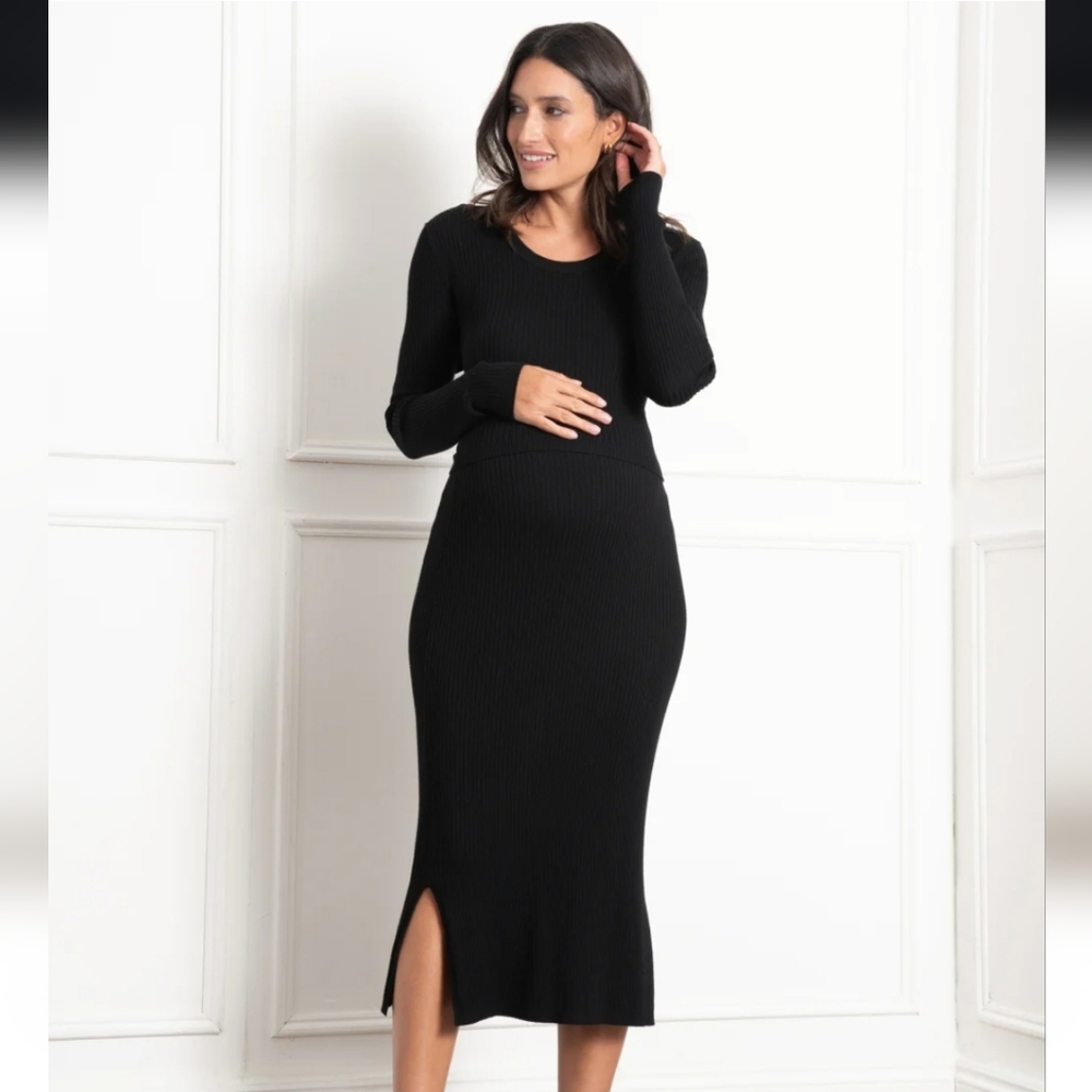 Seraphine Maternity Amaya rib knit 2 piece nursing dress size 2 Petite length
